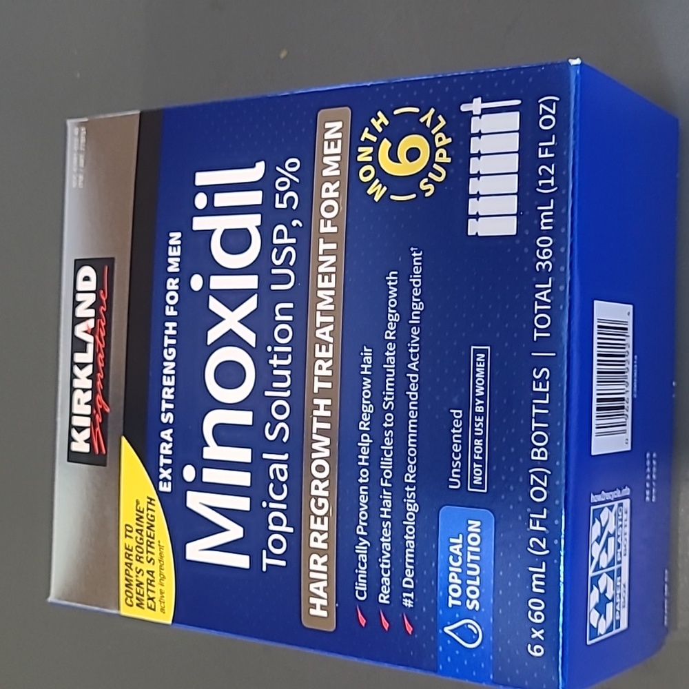 Kirkland Minoxidil topical solution Hair Regrowth. Hair Regrowth for Men.